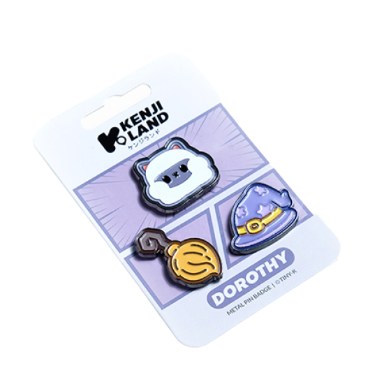 Pin Badges Metal 3Pcs - Tiny-K Dorothy