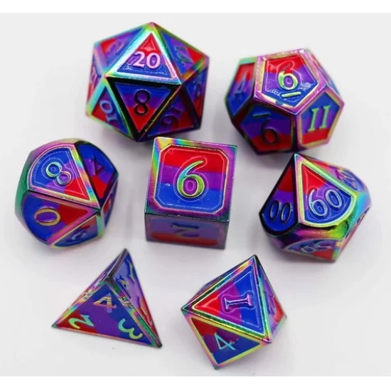 Bisexual Pride Flag – Metal Rpg Dice Set
