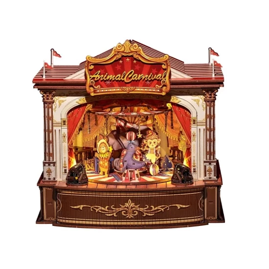 Cutebee 3D Diy Muziekdoos Animal Carnival Ttcb501 22X18X222Cm