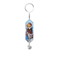Genshin Impact Character Drawing Card Metal Keychain Tartaglia Aka Childe Genshin Impact Character Drawing Card Metal Keychain Tartaglia Aka Childe