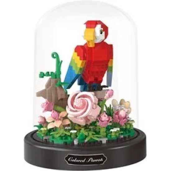 Balody Bloemen Met Rode Papegaai