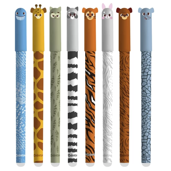 Animals Erasable Automatic Pens Display 48 Pcs