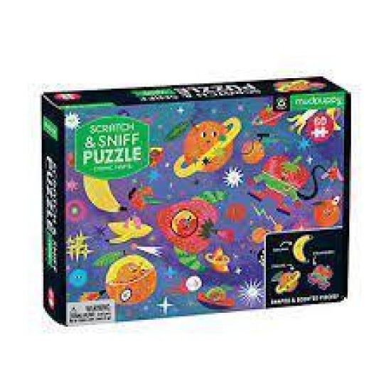 60 Pcs Scratch And Sniff Puzzles/Cosmic Fruits