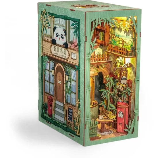 Cutebee Diy Booknook Panda Bookshop Dy02B 18X11X23Cm