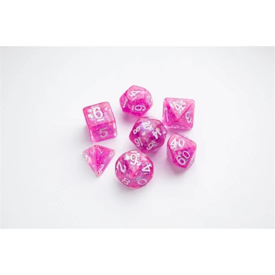 Dice Candy-Like Series Rasberry Rpg Dice Set 7Stukjes