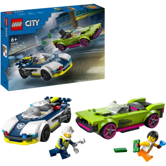 Lego City 60415 Politiewagen En Snelle Autoachtervolging