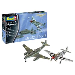 Combat Set Messerschmitt Me262 & P-51B Mustang Revell Modelbouwpakket
