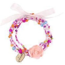Ketting + Armband Set Swans L.blauw-Roze (1 Set)
