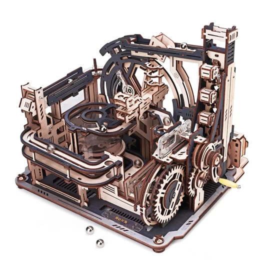 Robotime 3D Diy Houten Modelbouwpakket Marble Run Marble Spaceport Lgc01 3285X24Cm