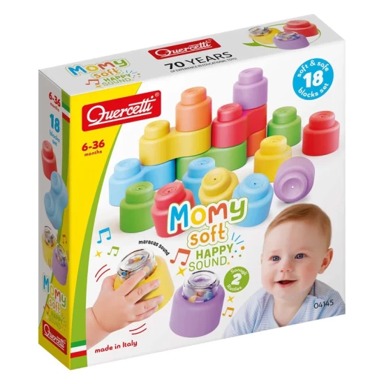 Quercetti Momy Soft Bouwblokken Met Geluid 18Dlg.