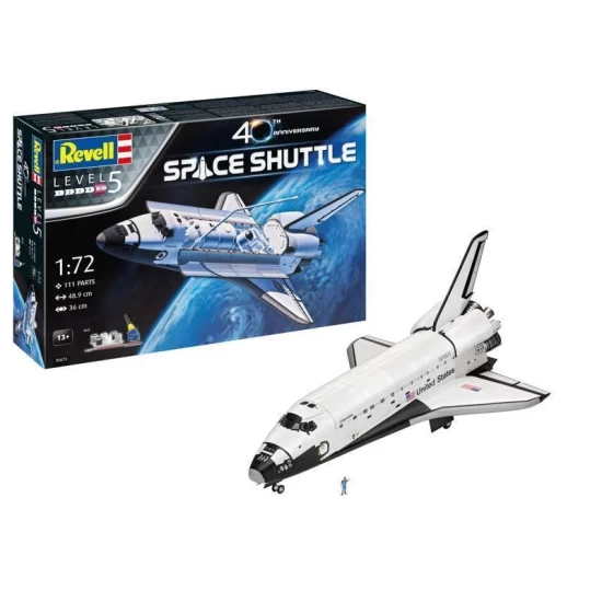 Cadeauset Space Shuttle 40Ste. Verjaardag Revell Modelbouwpakket Met Basis Accessoires Cadeauset Space Shuttle 40Ste. Verjaardag Revell Modelbouwpakket Met Basis Accessoires