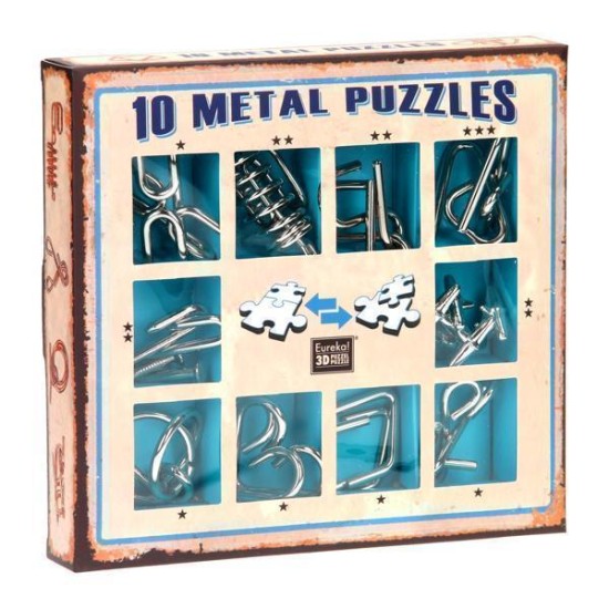 Breinpuzzelset Blauw 10St.