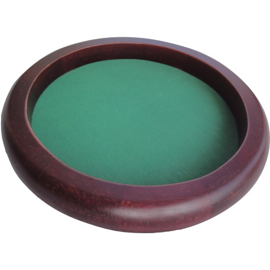 Dobbelpiste Bruin Hout Rond 35Cm.gr.vilt