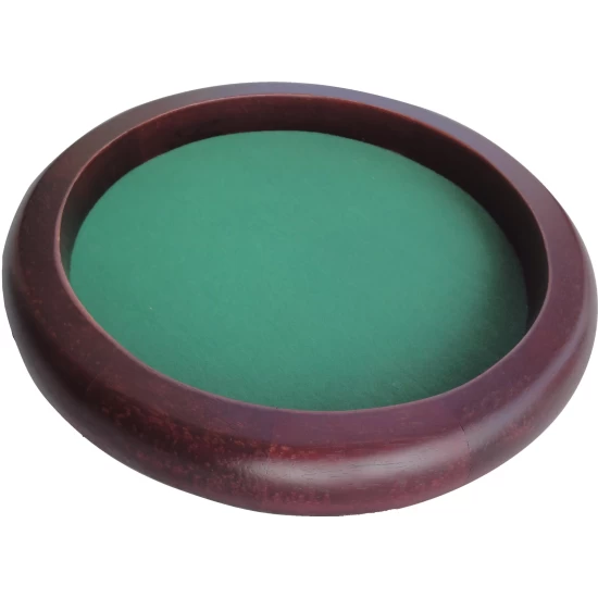 Dobbelpiste Bruin Hout Rond 35Cm.gr.vilt