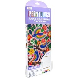 Ooly - Paintology Paint By Number Canvas Kit - Blue Birds