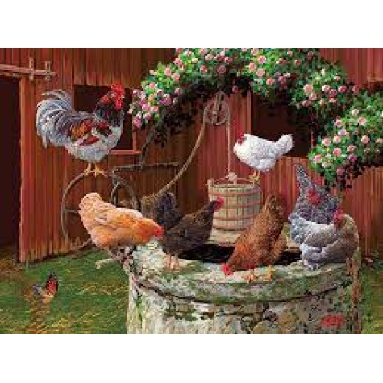 Cobble Hill Easy Handling Puzzle 275 Pieces - The Chickens Are Well