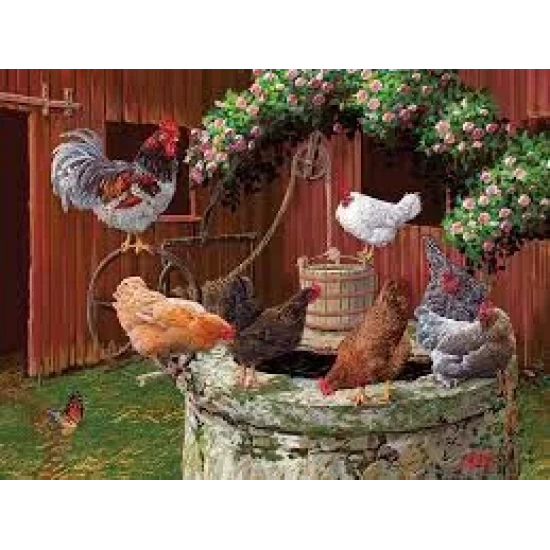 Cobble Hill Easy Handling Puzzle 275 Pieces - The Chickens Are Well