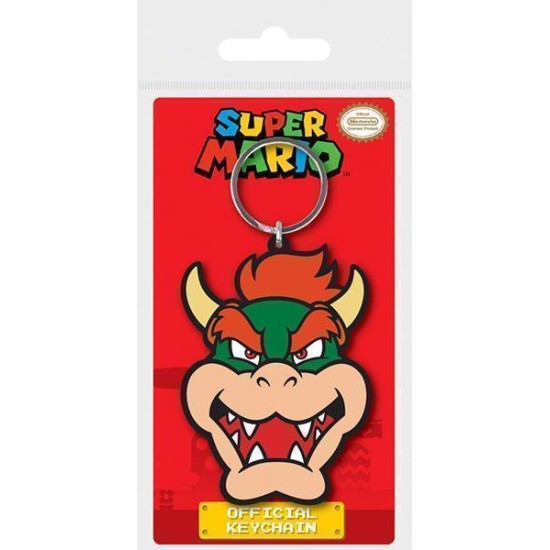 Super Mario Rubber Keychain Bowser 6 Cm