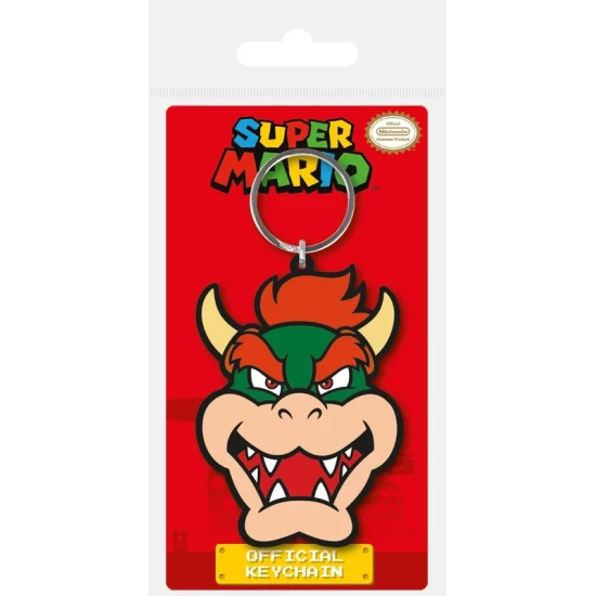 Super Mario Rubber Keychain Bowser 6 Cm