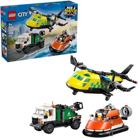 Lego City 60505 Airplane Service Truck And Hovercraft
