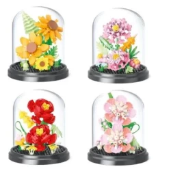 Brick Garden Flower 11 Cm Met Stolp 4 Assorti Brick Garden Flower 11 Cm Met Stolp 4 Assorti