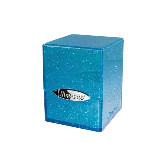 Deckbox Satin Cube Glitter Blue