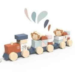 Speedy Monkey - Train Stacker - 395X7X10 Cm - 12M+ Speedy Monkey - Train Stacker - 395X7X10 Cm - 12M+