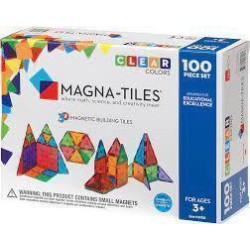 Magna-Tiles® Clear Colors 100 Piece Set Magna-Tiles® Clear Colors 100 Piece Set