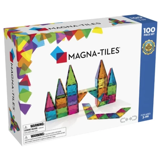 Magna-Tiles® Clear Colors 100 Piece Set