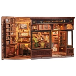 Cutebee 3D Diy Huisje Corner Coffee Shop Cwgb402 21X13X17Cm Cutebee 3D Diy Huisje Corner Coffee Shop Cwgb402 21X13X17Cm