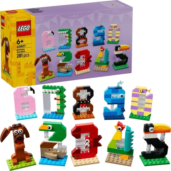 Lego Iconische 40807 Verjaardagsnummers Lego Iconische 40807 Verjaardagsnummers