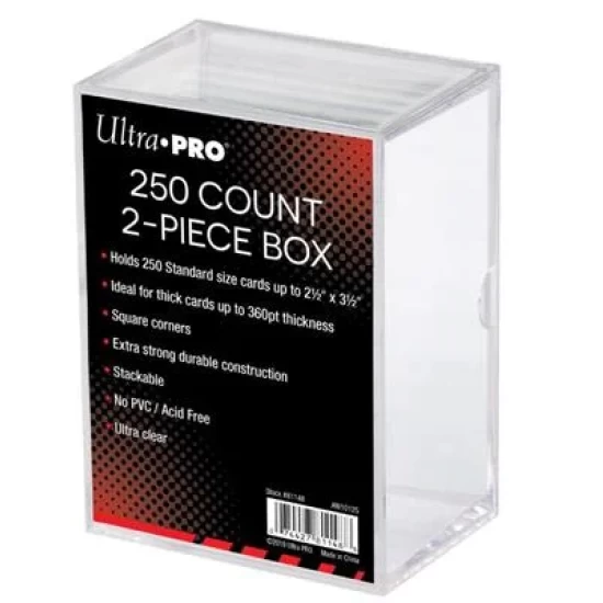 Upper Deck - 2-Piece 250 Count Clear Card Storage Box