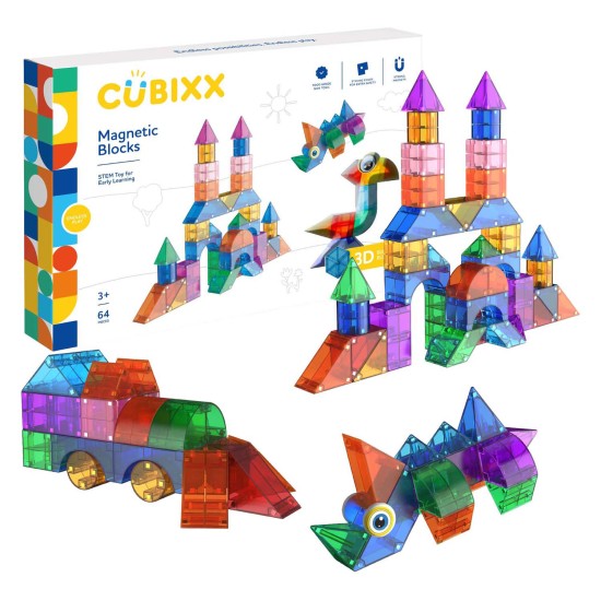 Cubixx Magnetische Bouwspeelgoed - 64Dlg.