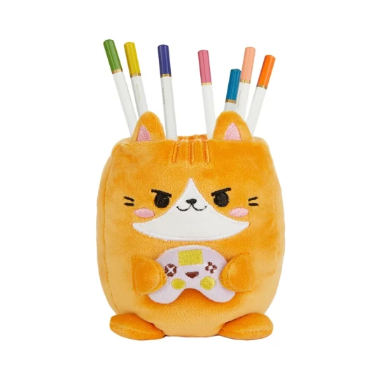 Pennenhouderfluffy Kawaii Gamerplastic/Stof