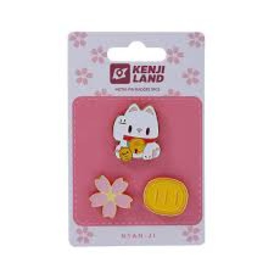 Pin Badges Metal 3Pcs - Kland Nyan - Ji