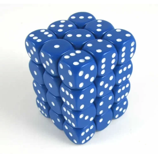 Dice Set Opa Blue/White 12Mm (36) Dice Set Opa Blue/White 12Mm (36)
