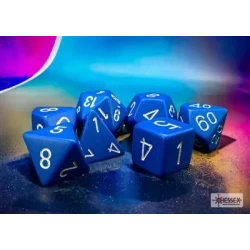 Dice Set Opa Poly Blue/White (7) Dice Set Opa Poly Blue/White (7)