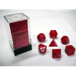Dice Set Opa Poly Red/Black (7) Dice Set Opa Poly Red/Black (7)