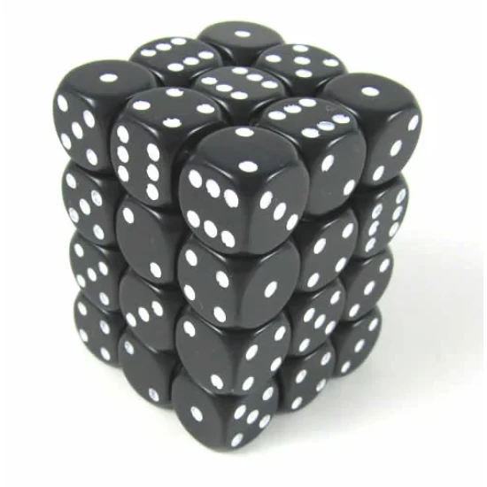 Dice Set Opa Smoke/White 12Mm (36) Dice Set Opa Smoke/White 12Mm (36)
