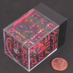 Dice Set Trans Smoke/Red 12Mm (36) Dice Set Trans Smoke/Red 12Mm (36)