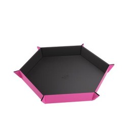 Magnetic Dice Tray Hexagonal Black/Pink Magnetic Dice Tray Hexagonal Black/Pink
