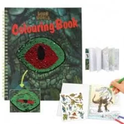 Dino World Kleurboek Met Pailletten Dino World Kleurboek Met Pailletten
