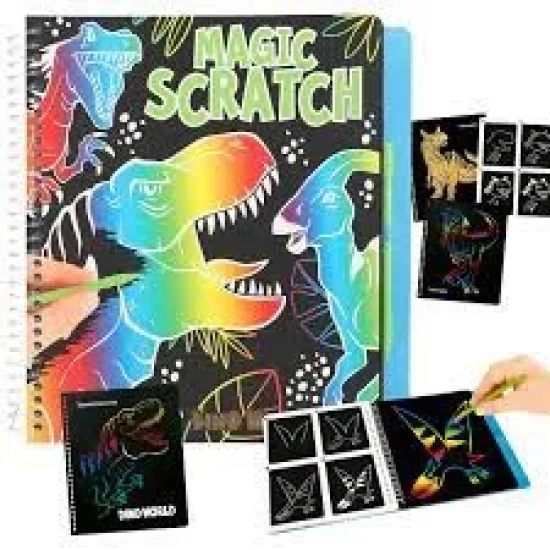 Dino World Magic Scratch Boek