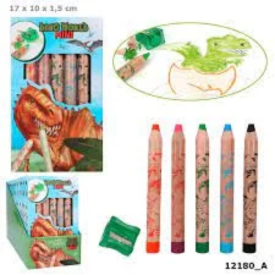 Dino World Mini Coloured Pencils
