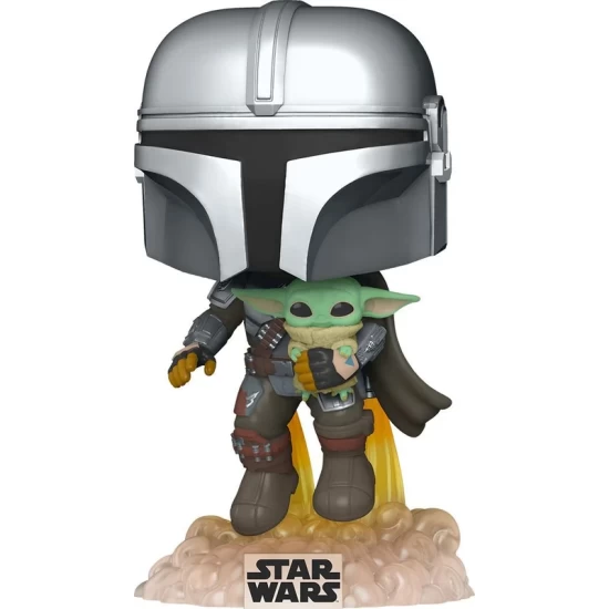 Star Wars The Mandalorian Pop! Tv Vinyl Figure Mando Flying W/ Jet Pack 9 Cm