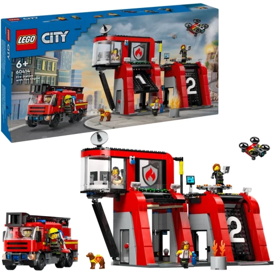 Lego City 60414 Brandweerkazerne En Brandweerauto