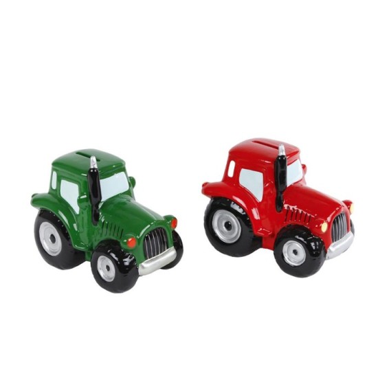 Kids Globe Spaarpot Aardewerk Tractor
