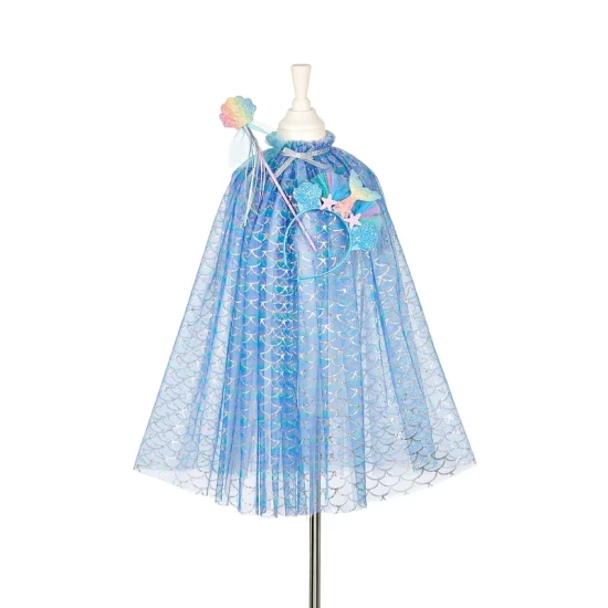 Marlya Mermaid Cape + Tiara + Wand Set 5-7 Yrs (1 Pc)