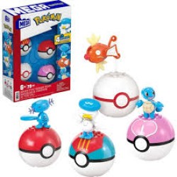 Pokemon Mega Construction Set Water-Type Trainer Team Building Toy Kit Pokemon Mega Construction Set Water-Type Trainer Team Building Toy Kit