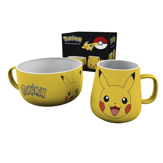 Pokemon - Breakfast Set Mug + Bowl - Pikachu